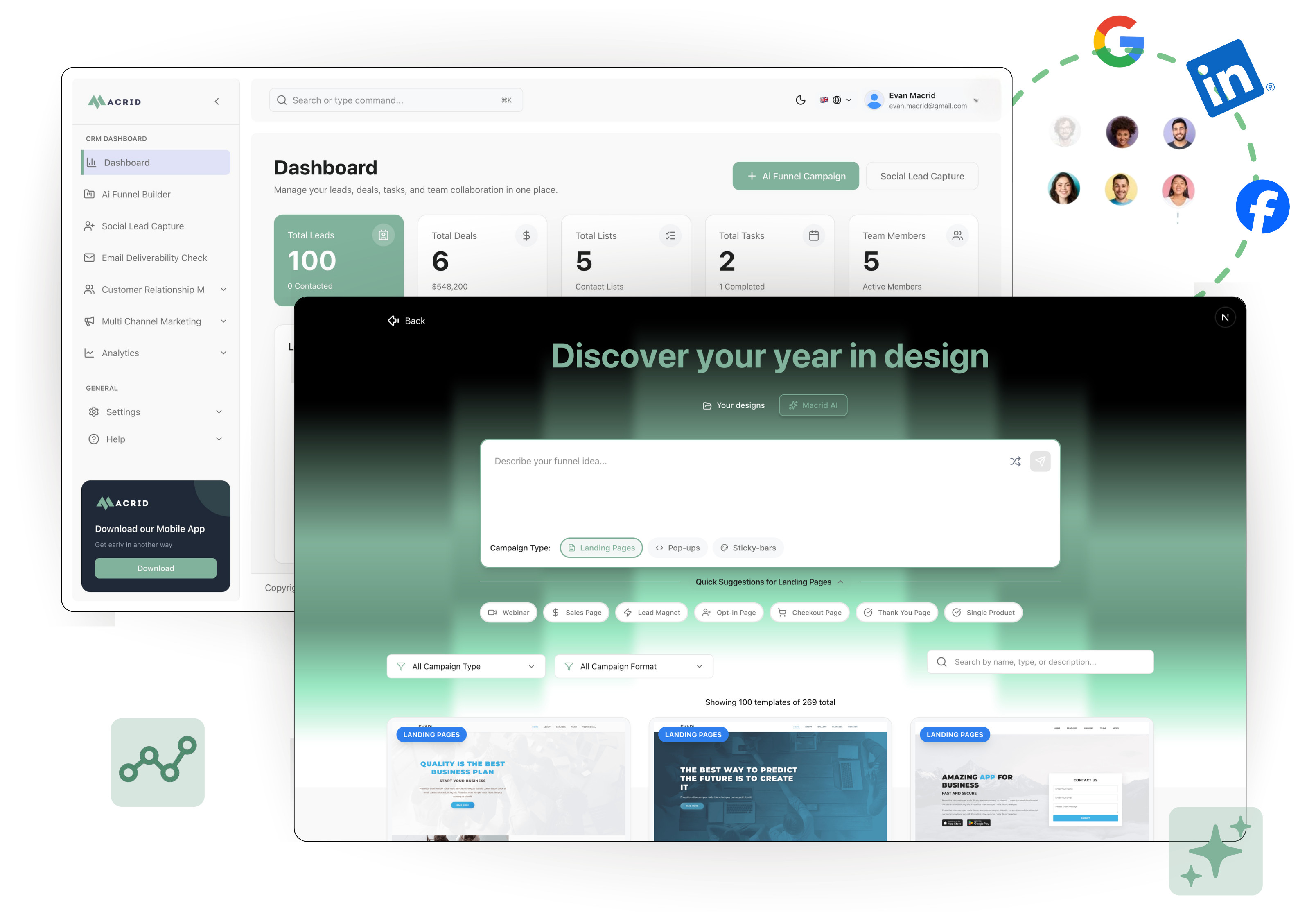 Macrid dashboard preview